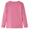 Langærmet T-shirt til børn str. 104 pink