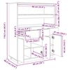 vidaXL højskab 89x40x116,5 cm massivt fyrretræ