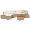 vidaXL Havesofa S&aelig;t 8 stk. Beige og hvid