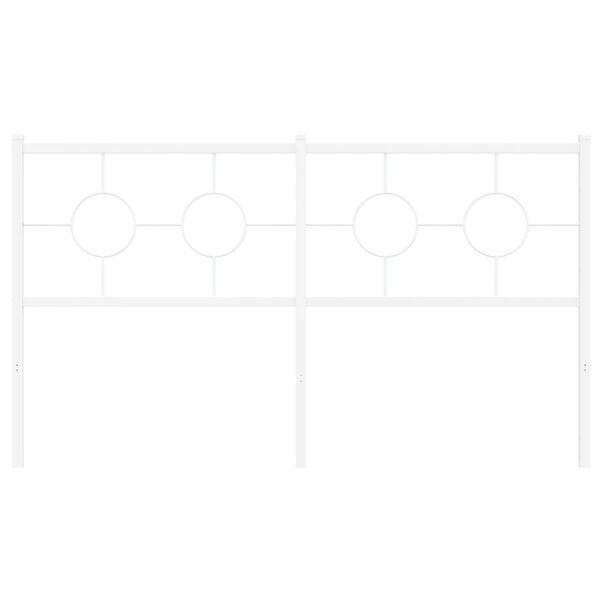 vidaXL sengegavl 150 cm metal hvid