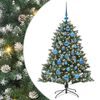 vidaXL Kunstigt juletr&aelig; Gr&oslash;n 120 cm PVC og plastik og st&aring;l