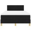 vidaXL LED Box Spring Bed med madras med LED Sort 120 x 190 cm Stof