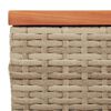 vidaXL haveborde 2 stk. 55x34x37 cm polyrattan og massivt træ beige