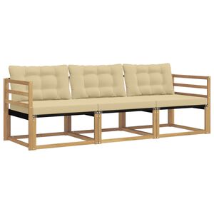vidaXL Udend&oslash;rs sofagruppe 3 stk. Hvid og Beige