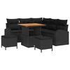 vidaXL Havesofa S&aelig;t 8 stk. Sort polyrattan