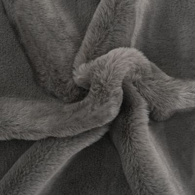 vidaXL pyntetæppe 100 x 150 cm kunstig kaninpels mørkegrå