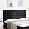 vidaXL LED sengegavl Sort 180 cm Faux l&aelig;der