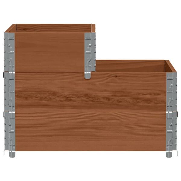 vidaXL h&oslash;jbed 120x80 cm 3 niveauer massivt fyrretr&aelig; brun