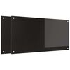 vidaXL K&oslash;kkenbacksplash 2 stk. Sort 100 x 50 cm h&aelig;rdet glas