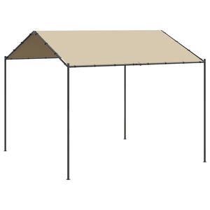 vidaXL pavillon 3x3 m st&aring;l og stof beige