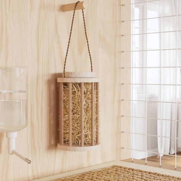 vidaXL kaninfoderautomat &Oslash;15x25,5 cm massivt fyrretr&aelig;