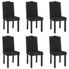 vidaXL spisebordsstole 6 stk. fl&oslash;jl sort