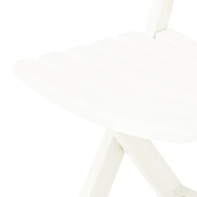 vidaXL foldbare havestole 2 stk. plastik hvid