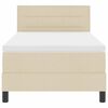 vidaXL Box spring seng med madras Creme 100 x 200 cm Stof