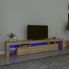 vidaXL tv-skab med LED-lys 215x36,5x40 cm sonoma-eg
