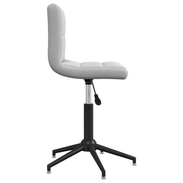 vidaXL drejelig spisebordsstol fl&oslash;jl lysegr&aring;