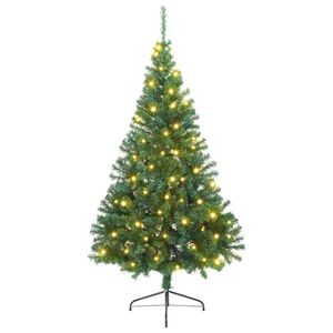 vidaXL Kunstig Forbelyst Juletr&aelig; med 300 LED'er Gr&oslash;n 180 cm PVC