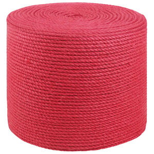 vidaXL Jute reb 8 mm R&oslash;d 100% Tossa jute