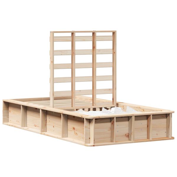 vidaXL Sengestel Brun 100 x 200 cm Massiv fyrretr&aelig;