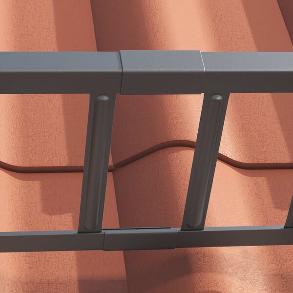 vidaXL Tag snefang Antracit 1200 x 2,5 x 20 cm St&aring;l