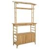 vidaXL Udend&oslash;rs barbord Naturfarvet 110 x 50 x 210 cm Bambus