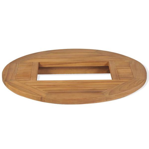 vidaXL &oslash;lkassebordplade teak 70 cm