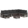 vidaXL Havesofa S&aelig;t 9 stk. Gr&aring; polyrattan