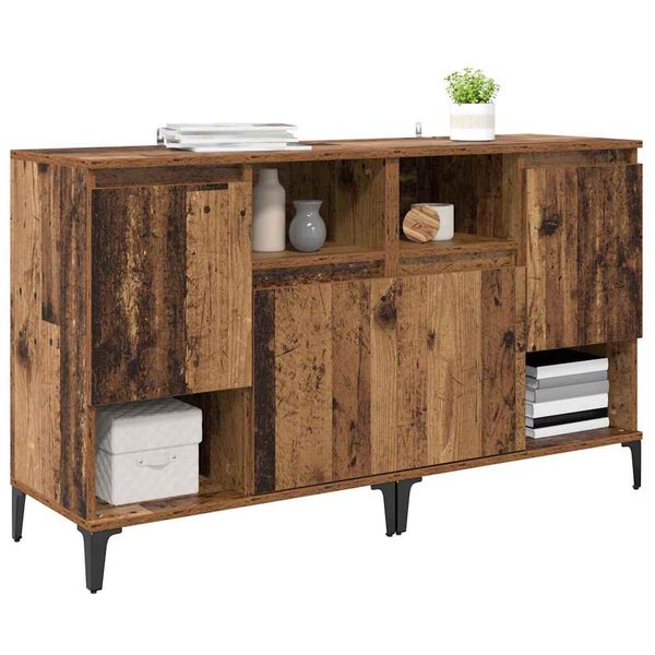 vidaXL Sideboards 2 pcs Gammelt tr&aelig; 60 x 35 x 70 cm Konstrueret tr&aelig;