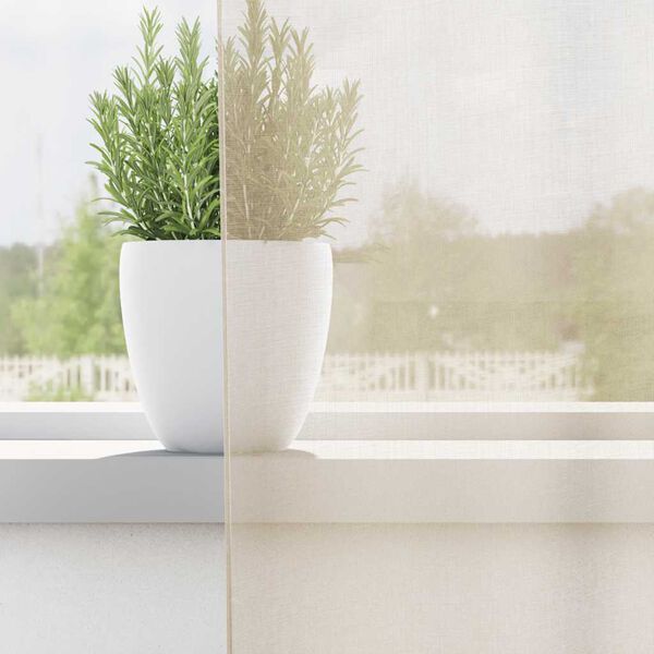 vidaXL voile-gardiner med øskner 2 stk. 140x140 cm cremefarvet