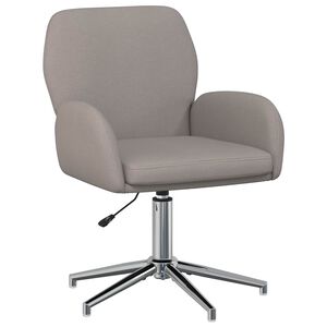 vidaXL Svingbar skrivebordsstol Stof 54 x 58 x 90 cm Gr&aring;brun