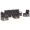 vidaXL Havesofa S&aelig;t 7 stk. Gr&aring; polyrattan