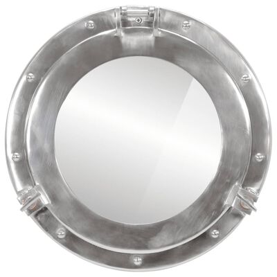 vidaXL koøjespejl diam. 38 cm væghængt aluminium og glas