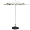 vidaXL Haveparasol med base 230 x 230 cm Polyester Rektangul&aelig;r