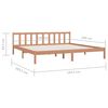 vidaXL sengeramme 180x200 cm Super King massivt træ gyldenbrun