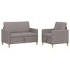vidaXL Sofa s&aelig;t med opbevaring 2 pcs Gr&aring;brun Polyester
