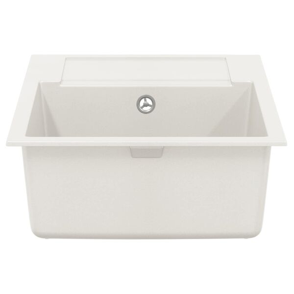 vidaXL Vask Hvid 780 x 500 mm 80% Kvarts og 20% Resin