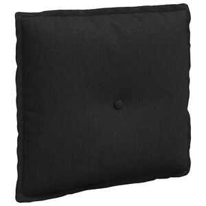 vidaXL Rygpude Sort 50 x 19 x 45 cm Stof