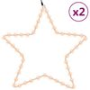 vidaXL julestjerner 2 stk. 56 cm 48 LED'er varmt hvidt lys