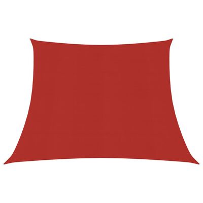 vidaXL solsejl 160 g/m² 4/5x3 m HDPE rød