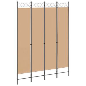 vidaXL 4-panel rumdeler Beige 160 x 220 cm Stof
