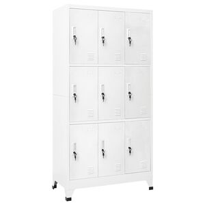 vidaXL lockerskab med 9 rum 90x45x180 cm gr&aring;