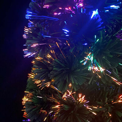 vidaXL kunstigt smalt juletræ med juletræsfod 64 cm fiberoptisk