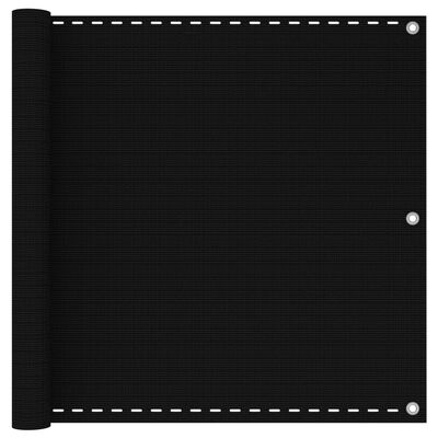 vidaXL altanafskærmning 90x300 cm HDPE sort