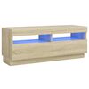 vidaXL tv-bord med LED-lys 100x35x40 cm sonoma-eg