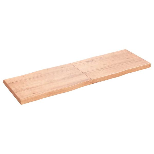 vidaXL bordplade 180x60x(2-6) cm naturlig kant behandlet tr&aelig; lysebrun