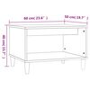 vidaXL sofabord 60x50x40 cm konstrueret træ sort