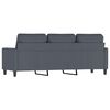 vidaXL 3-personers sofa 180 cm fl&oslash;jl m&oslash;rkegr&aring;
