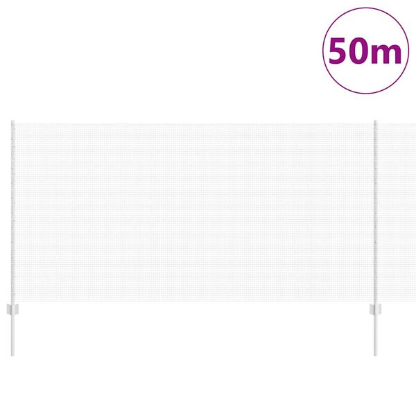 vidaXL Hegn med post Sølv 1,2 x 50 m Stål