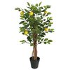 vidaXL kunstigt citrontr&aelig; med 3 stammer 85 cm PP gr&oslash;n