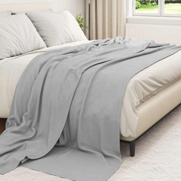 vidaXL Kastet&aelig;pper 24 pcs Gr&aring; 270 x 240 cm Fleece